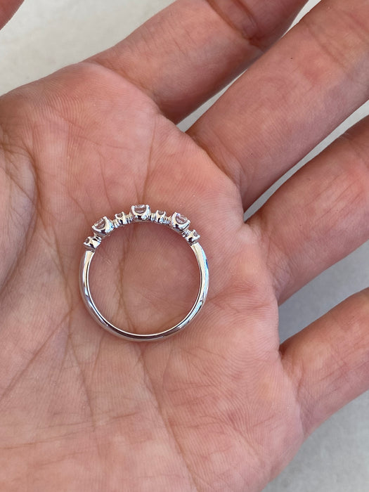 14K White Gold Lab Diamond Stacker Ring