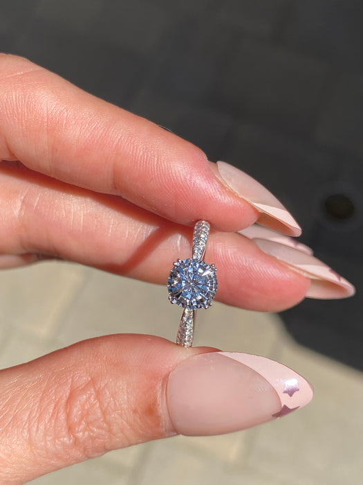 14K White Gold Lab Diamond Ring