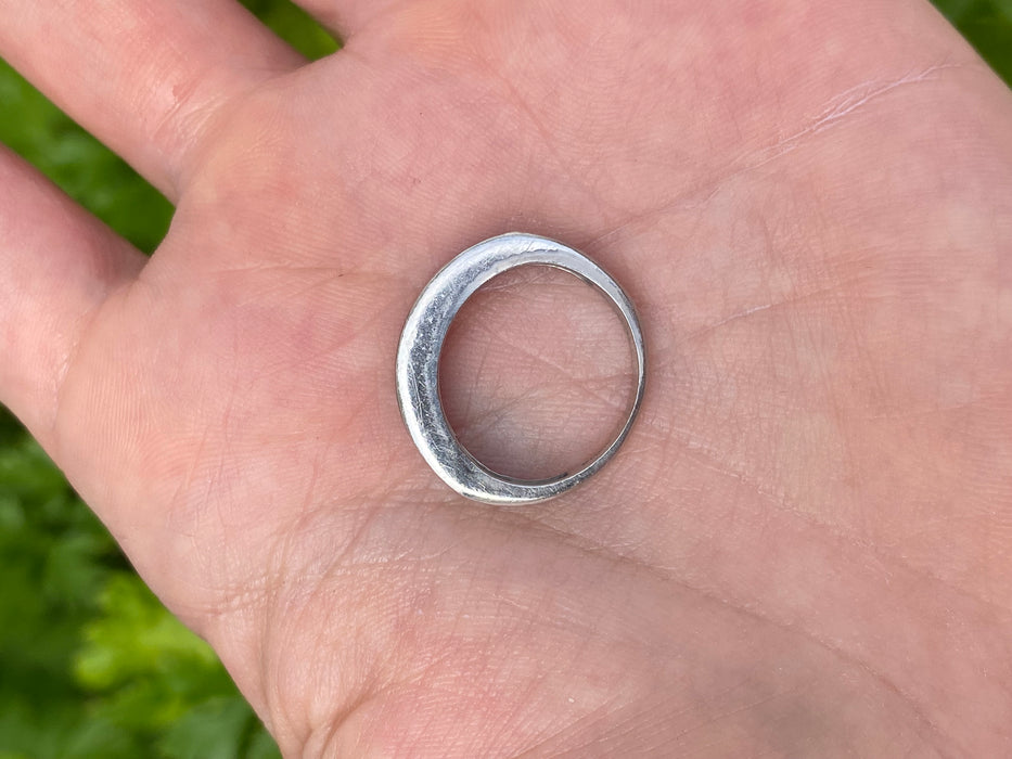 Vintage Platinum 900 Step Cut Diamond Ring