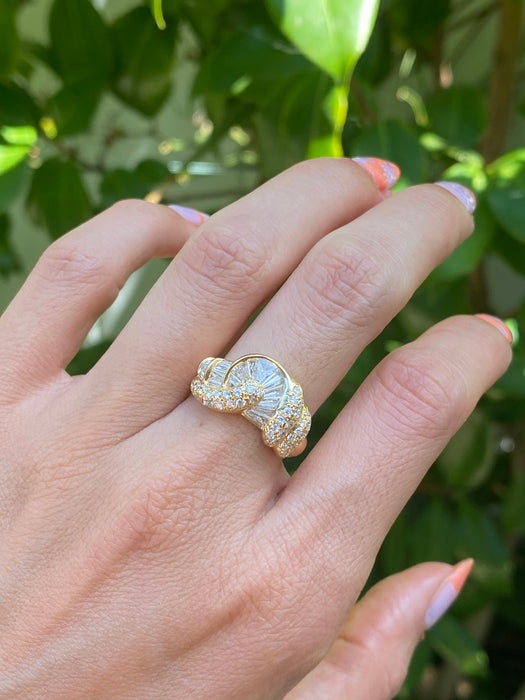 18k 1.21 tcw baguette diamond ring size 6.5