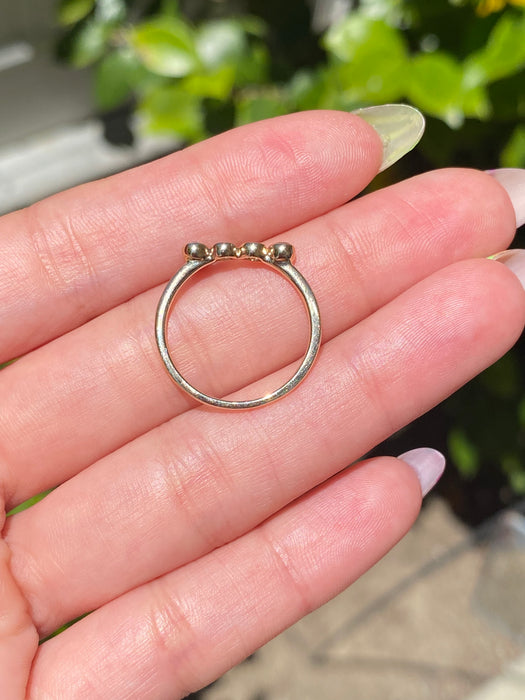 14k bezel set horizontal ring size 6.5