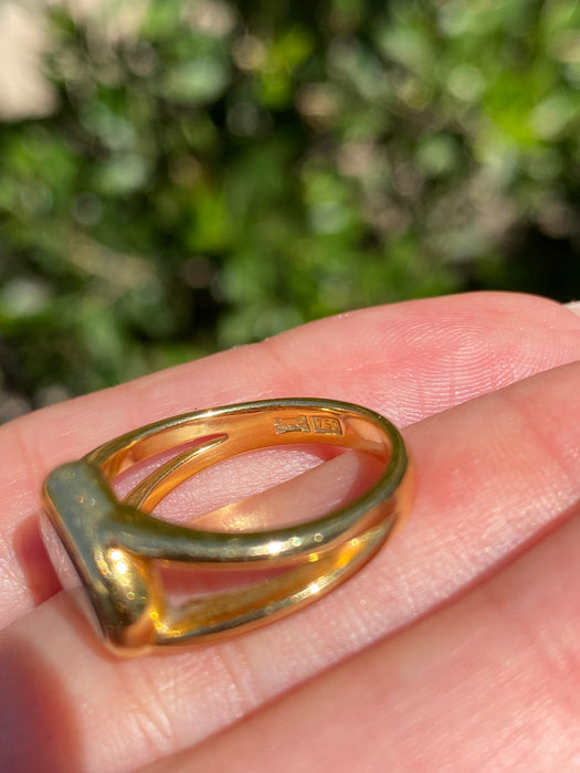 Vintage 18k Chopard Happy Diamonds Heart Ring