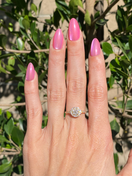 Vintage 18K Gold Diamond Ring – 0.50 TCW Natural Diamonds, Size 6