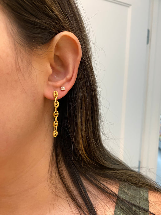 14k mariner puffy earrings