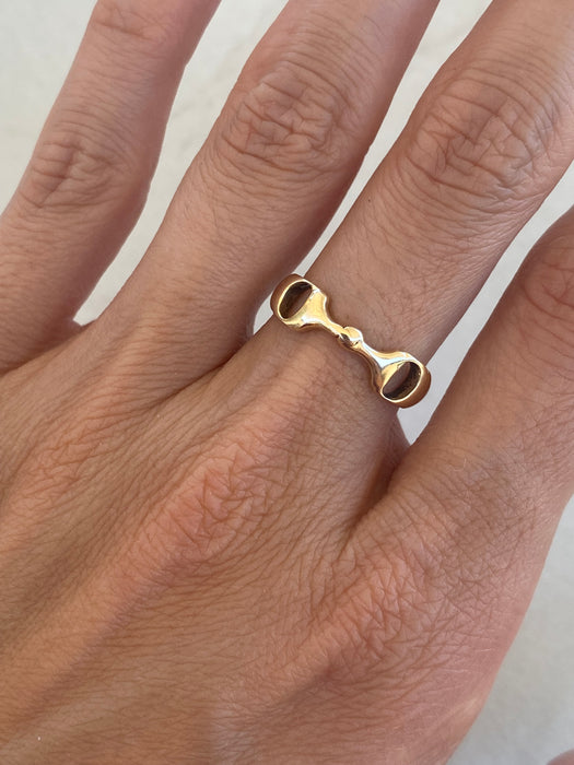 Vintage 14K Horsebit Buckle Ring