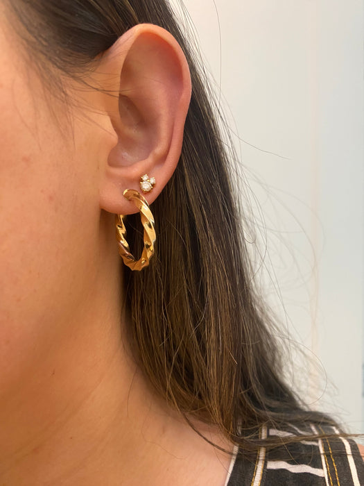 14k twisted hoop earrings