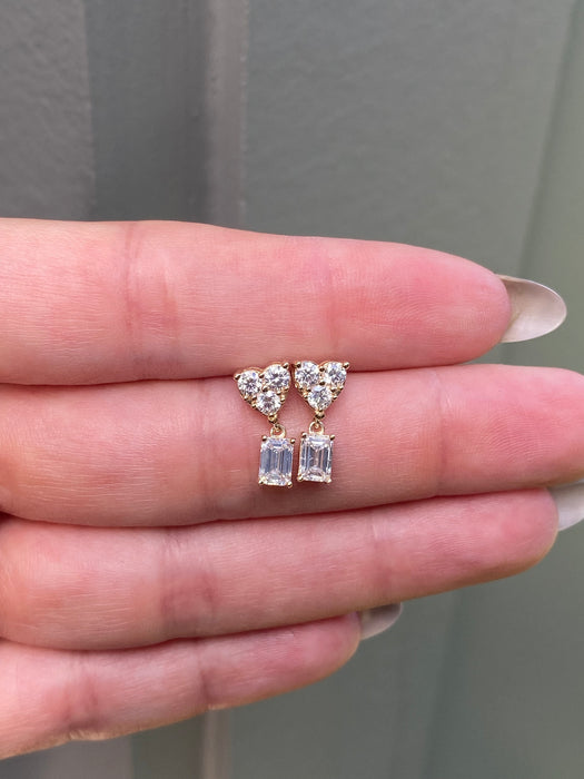 14k lab grown 1.25 carat diamond earrings