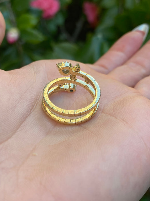 18k diamond triple bypass constellation ring by penny preville size 6.5