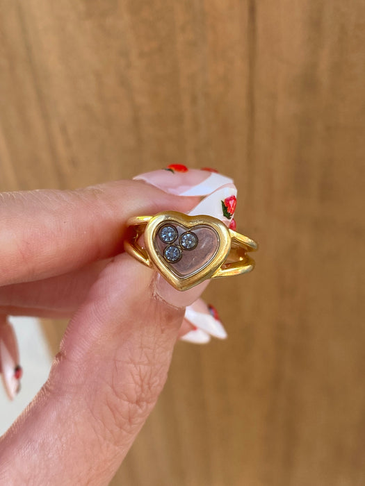 Vintage 18k Chopard Happy Diamonds Heart Ring