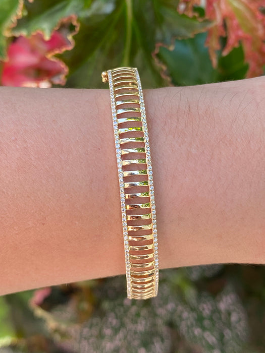 14k 1/2 carat diamond bangle bracelet