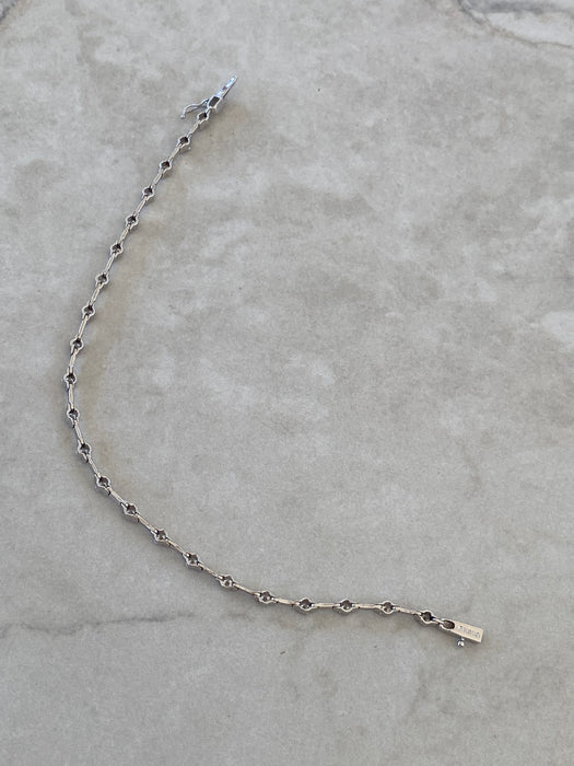 Vintage 18K White Gold Natural Diamond Tennis Bracelet 1.50 TCW