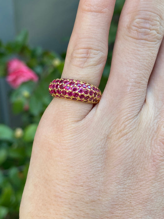 18k ruby dome ring size 4