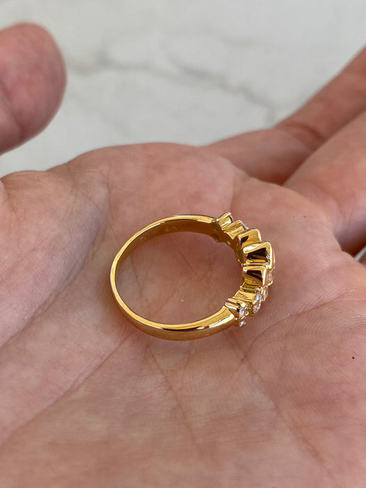 Vintage 18K Gold 1.06 CTW Natural Diamond Marquise Ring