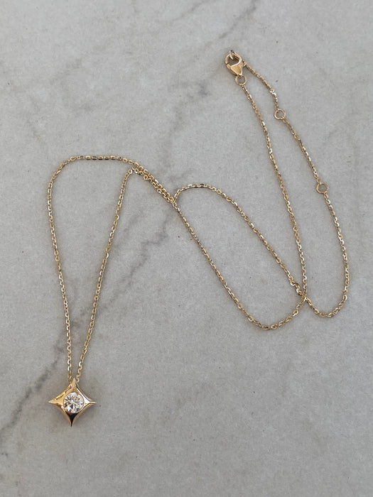 14K Star Lab Diamond Necklace