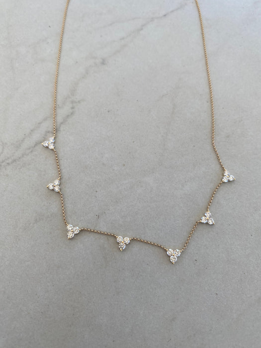 14K Gold 1.6 Carat Lab-Grown Diamond Station Necklace