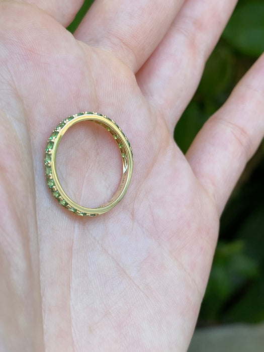 14k green garnet ring size 6.5