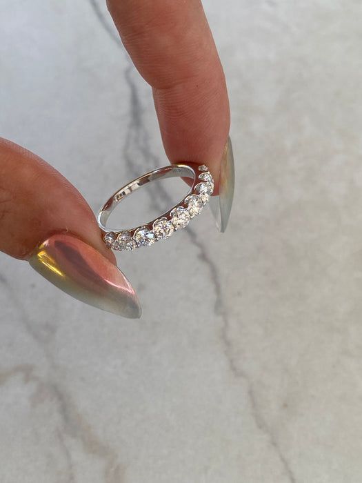 14K 1 TCW White Gold Lab Diamond Ring