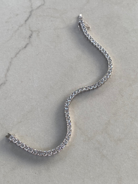 14K White Gold 7.8 TCW Lab Diamond Tennis Bracelet