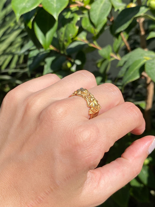 18k double frog ring size 6.5