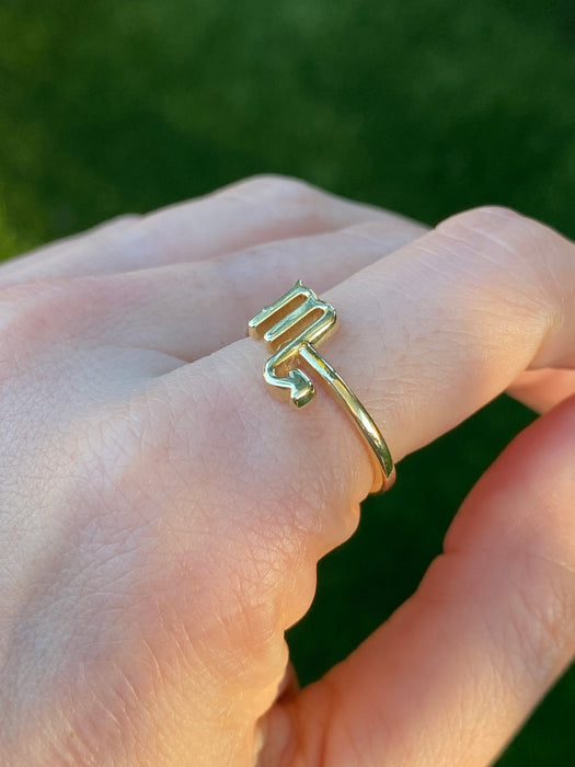 14k scorpio zodiac ring size 6.25