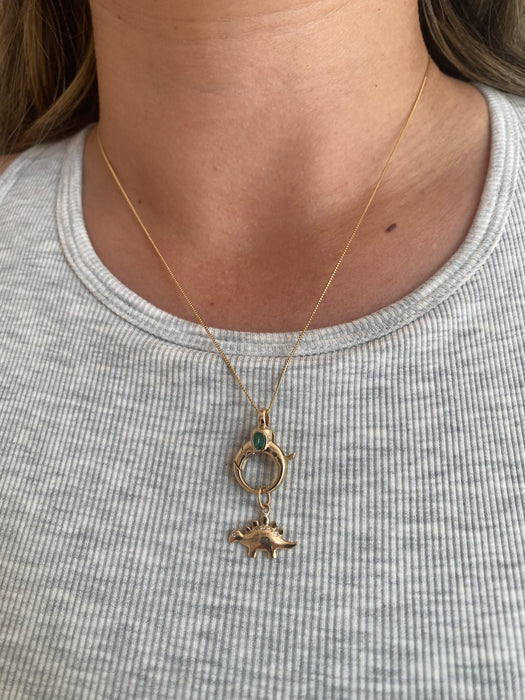 14K Double-Sided Emerald Lobster Clasp