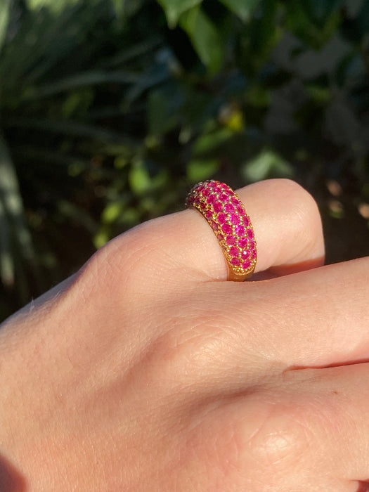 18k ruby dome ring size 4