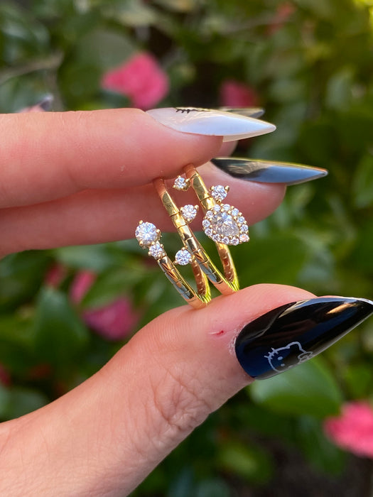 18k diamond triple bypass constellation ring by penny preville size 6.5