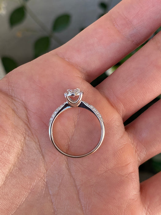 14K White Gold Lab Diamond Ring