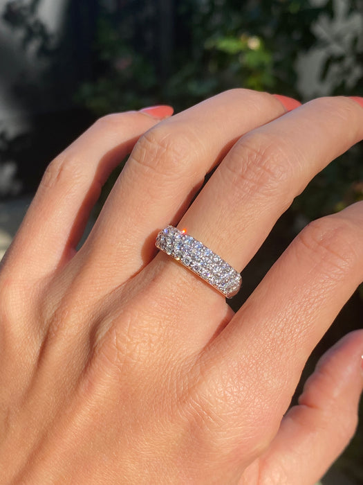 Platinum 900 1 carat Diamond ring size 5