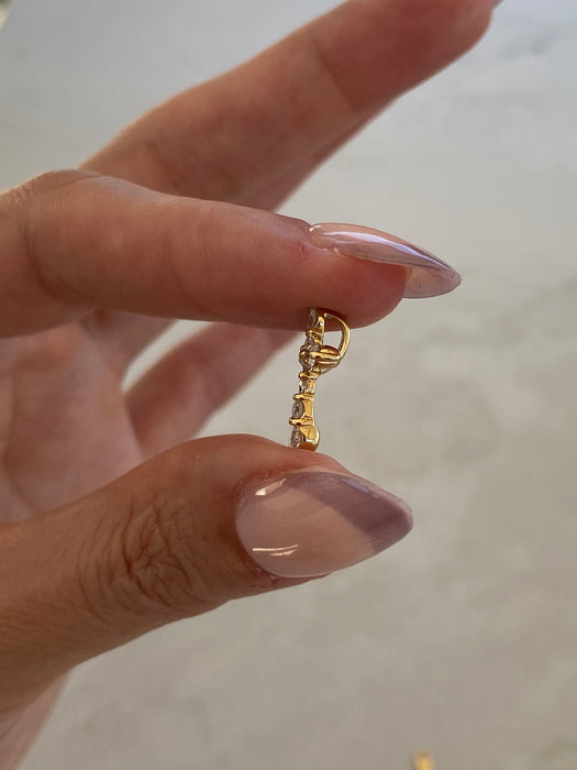 Vintage 18K Gold Diamond Cross Pendant