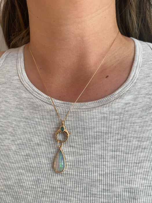 14K Double-Sided Emerald Lobster Clasp
