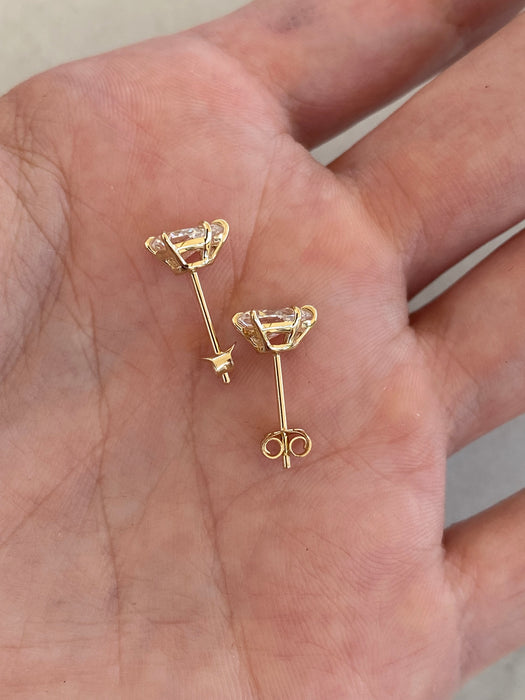 14K Pear Lab Diamond Stud Earrings – 1.3 CTW