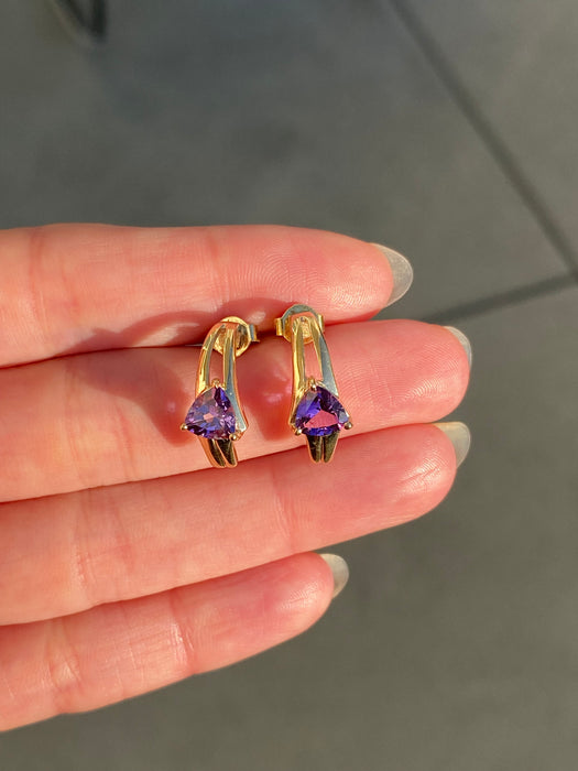 14k trillion amethyst earrings