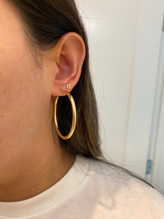 14k 1.85” by 3mm hoop earrings