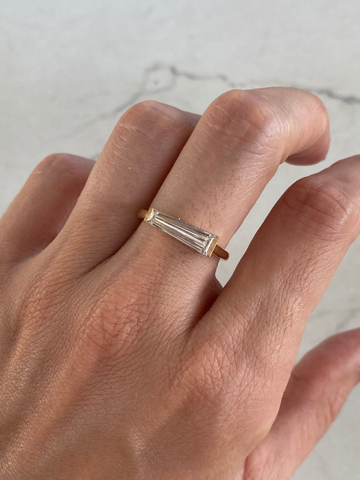 14K Tapered Baguette Lab Diamond Ring – 1.18 CT