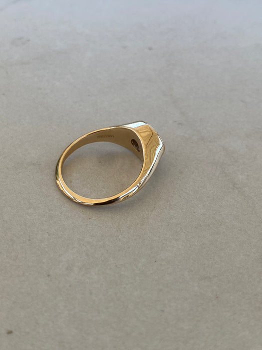 14K Gold 1.50 Carat Oval Step-Cut Bezel Set Lab Diamond Ring