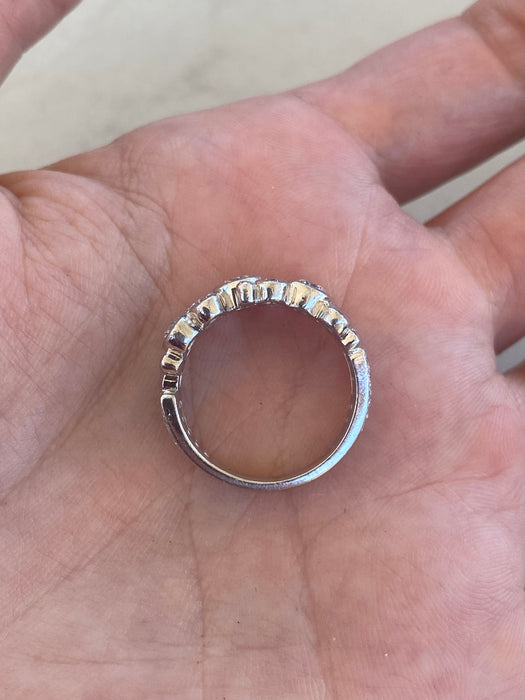 Vintage Platinum 900 Diamond Bubble Ring