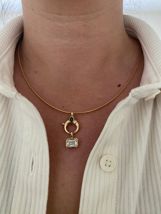 14K Gold Gemstone & Diamond Clasps