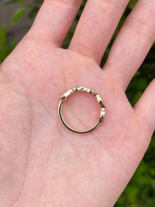 14K Bezel Set Pear Lab Diamond Ring