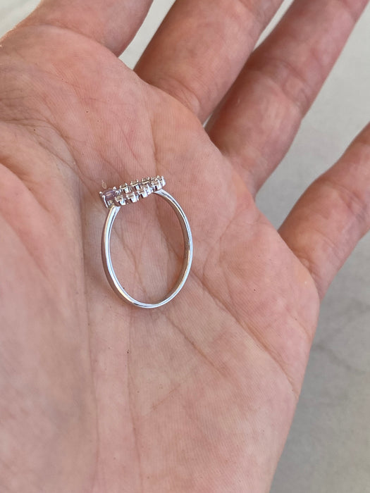 14K White Gold Diamond Heart Ring