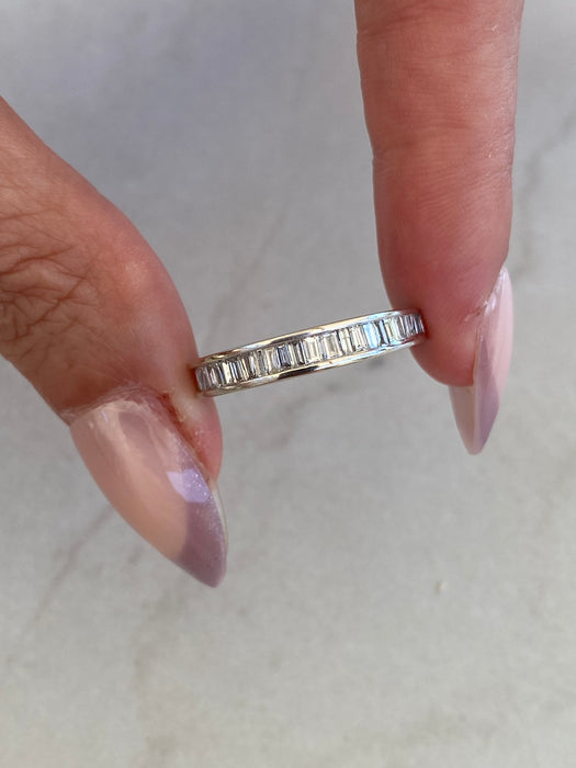 Vintage 14K White Gold Diamond Baguette Ring – 0.50 TCW