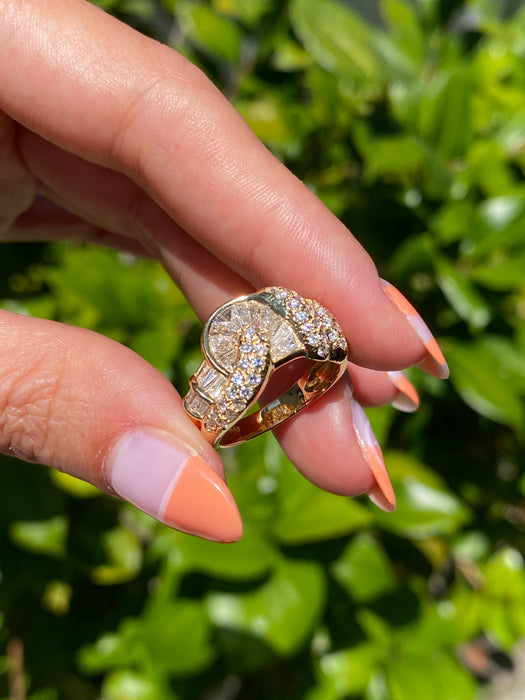 18k 1.21 tcw baguette diamond ring size 6.5