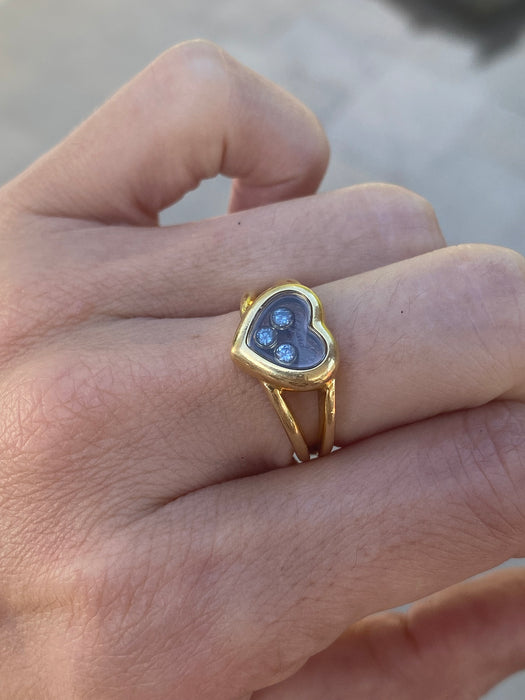 Vintage 18k Chopard Happy Diamonds Heart Ring