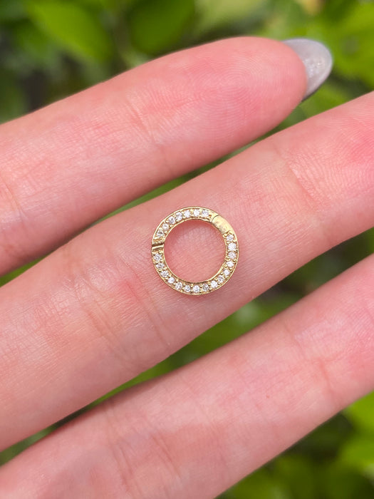 14k solid charm connector