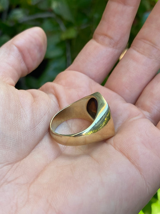 14k lapis lazuli signet ring size 9.25