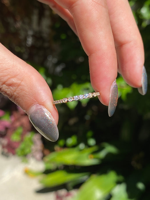 14k bezel diamond ring size 7