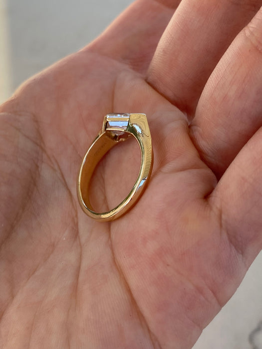 14K Gold IGI Certified 1.59 Carat Kite Cut Lab Diamond Ring