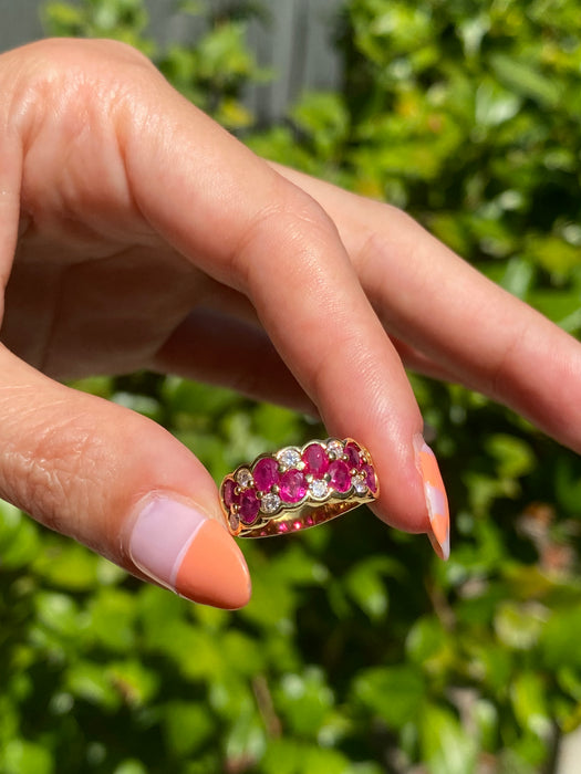 18k ruby diamond ring size 5.75