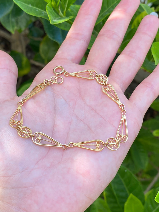 18k filigree design bracelet