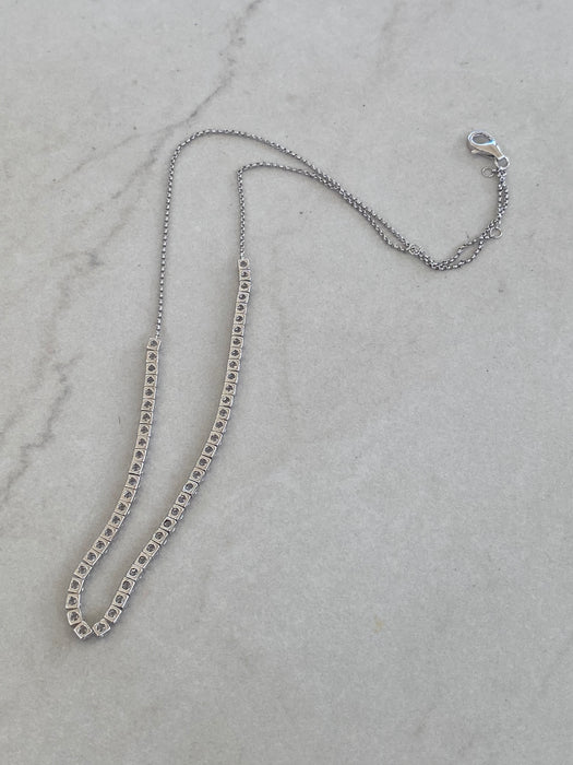 14K White Gold 4.1 CTW Natural Diamond Necklace